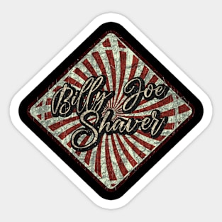 Billy Joe Shaver vintage design on top Sticker